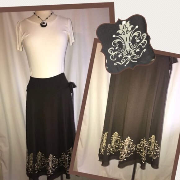Ann Taylor LOFT brown skirt - Picture 1 of 4